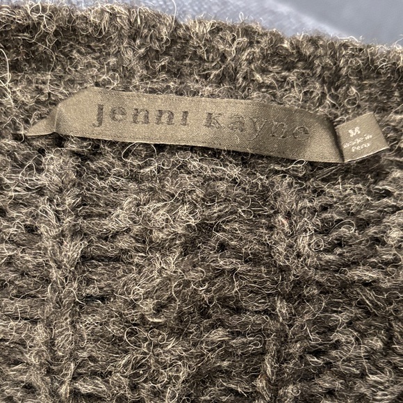 Jenni Kayne Charcoal Cable Juliet Cardigan in Charcoal. - Picture 2 of 6